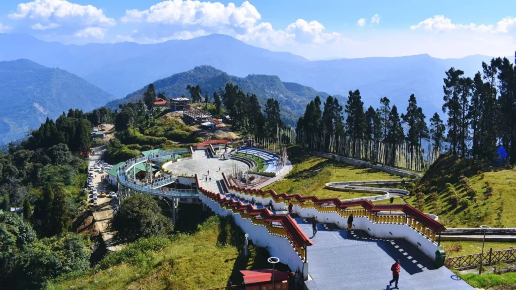Kanchenjunga mountain view from Pelling Skywalk in West Sikkim