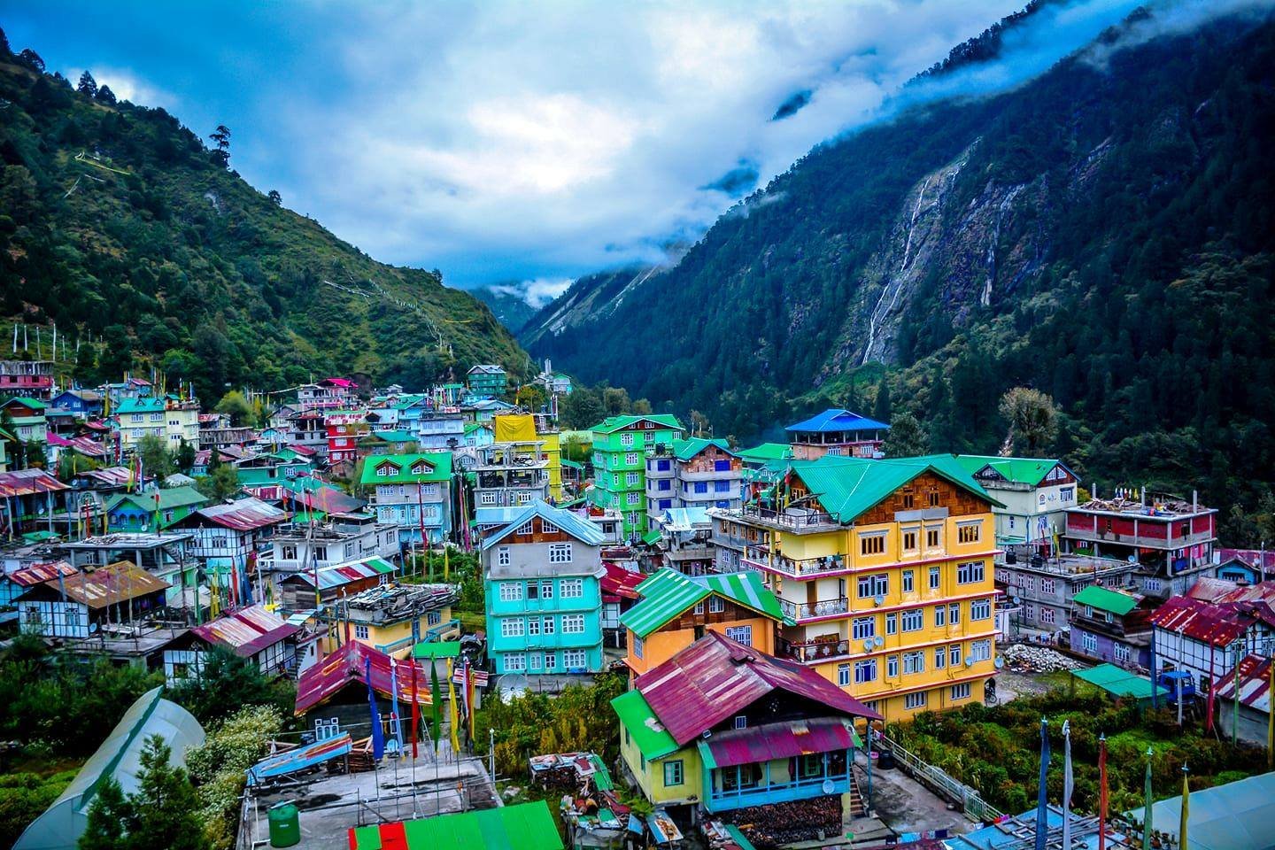 Lachung snowy village
